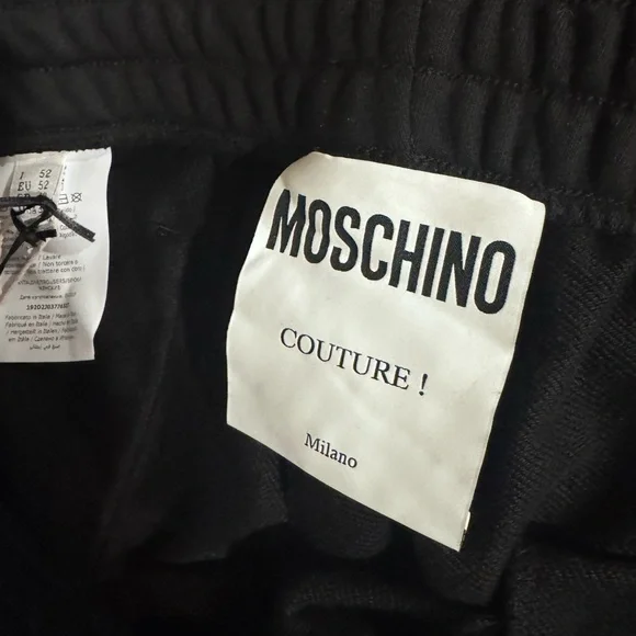 Moschino Black Sweatpants with Bold Design